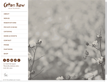 Tablet Screenshot of cottonrowrestaurant.com